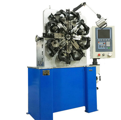الأزرق آلة CNC الربيع اللف ، شقة صغيرة لف اللف آلة شهادة CE