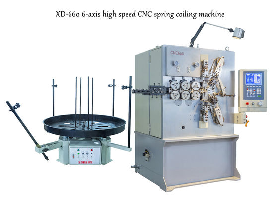 XD-660 6-محور CNC عالية السرعة آلة اللف الربيع لصنع الينابيع الدقة