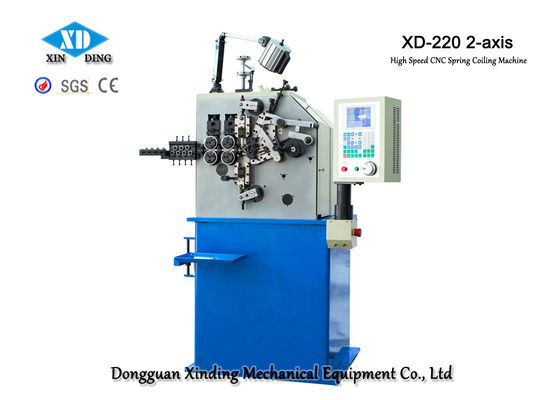 XD-220 CNC آلة اللف الربيع صنع 0.5 - 2.0mm الينابيع ضغط مختلفة