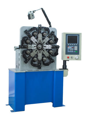 الأزرق آلة CNC الربيع اللف ، شقة صغيرة لف اللف آلة شهادة CE