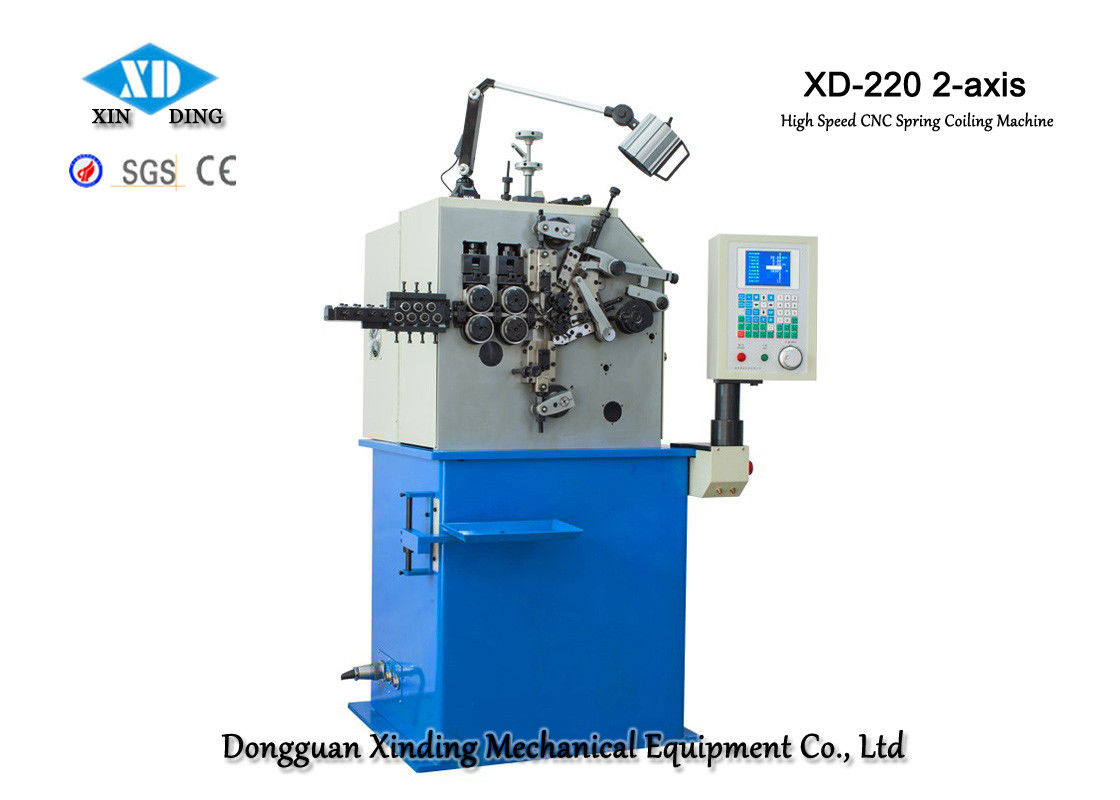 XD-220 CNC آلة اللف الربيع صنع 0.5 - 2.0mm الينابيع ضغط مختلفة
